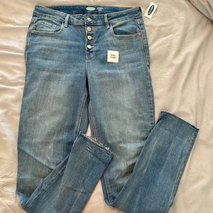 MWT old navy button fly ankle jeans size 10 tall